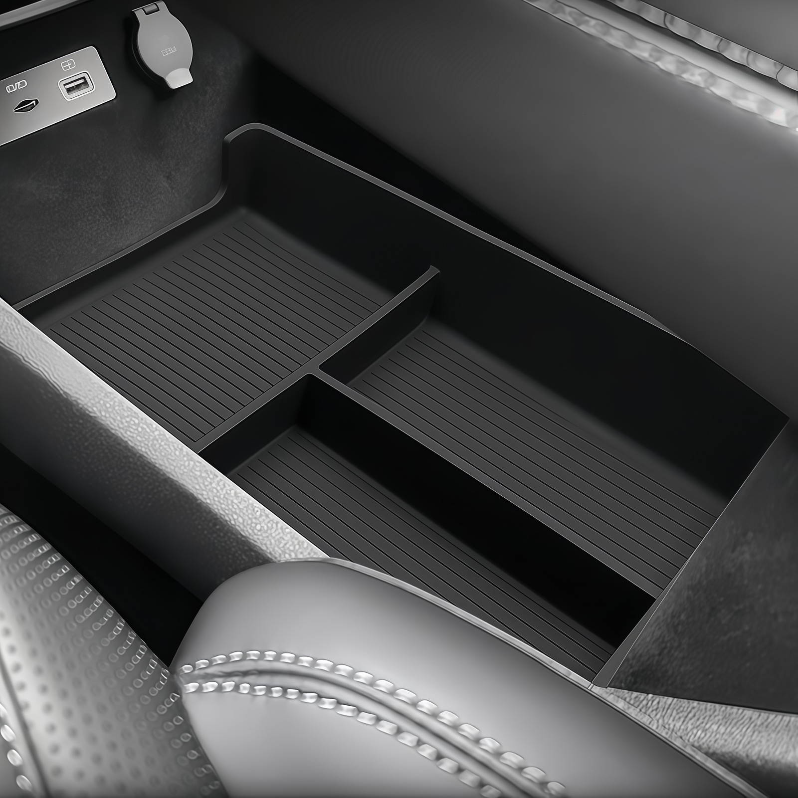Car Accessories For Inside - Center Console Lower Storage Organizer Tray