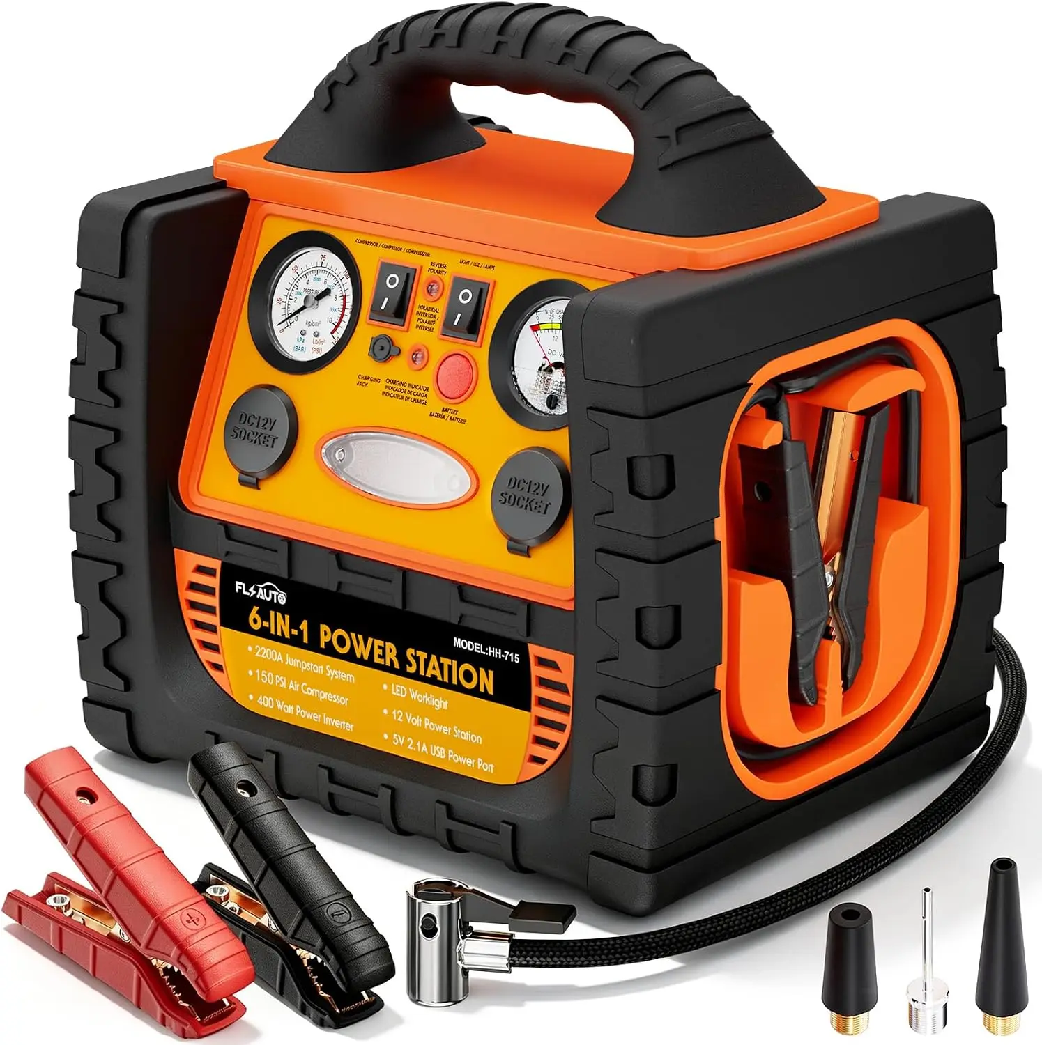 Portable Jump Starter - Portable Jump Starter with Air Compressor,