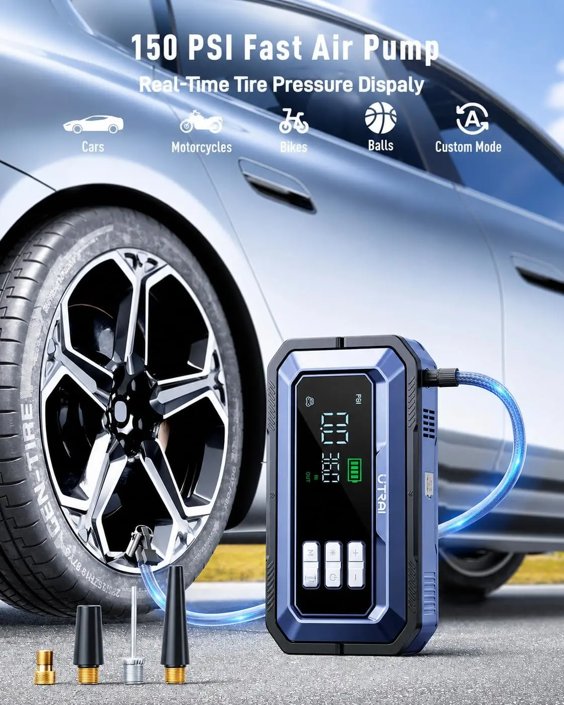 Jump Starter with Air Compress - огляд і ціна Portable Jump Starter