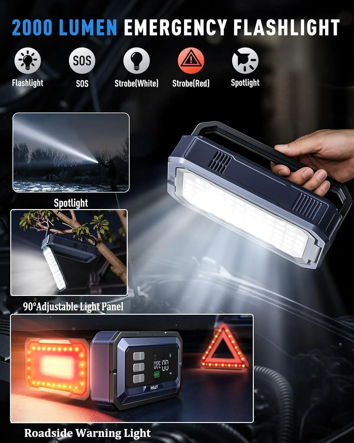 Jump Starter with Air Compress - огляд і ціна Portable Jump Starter