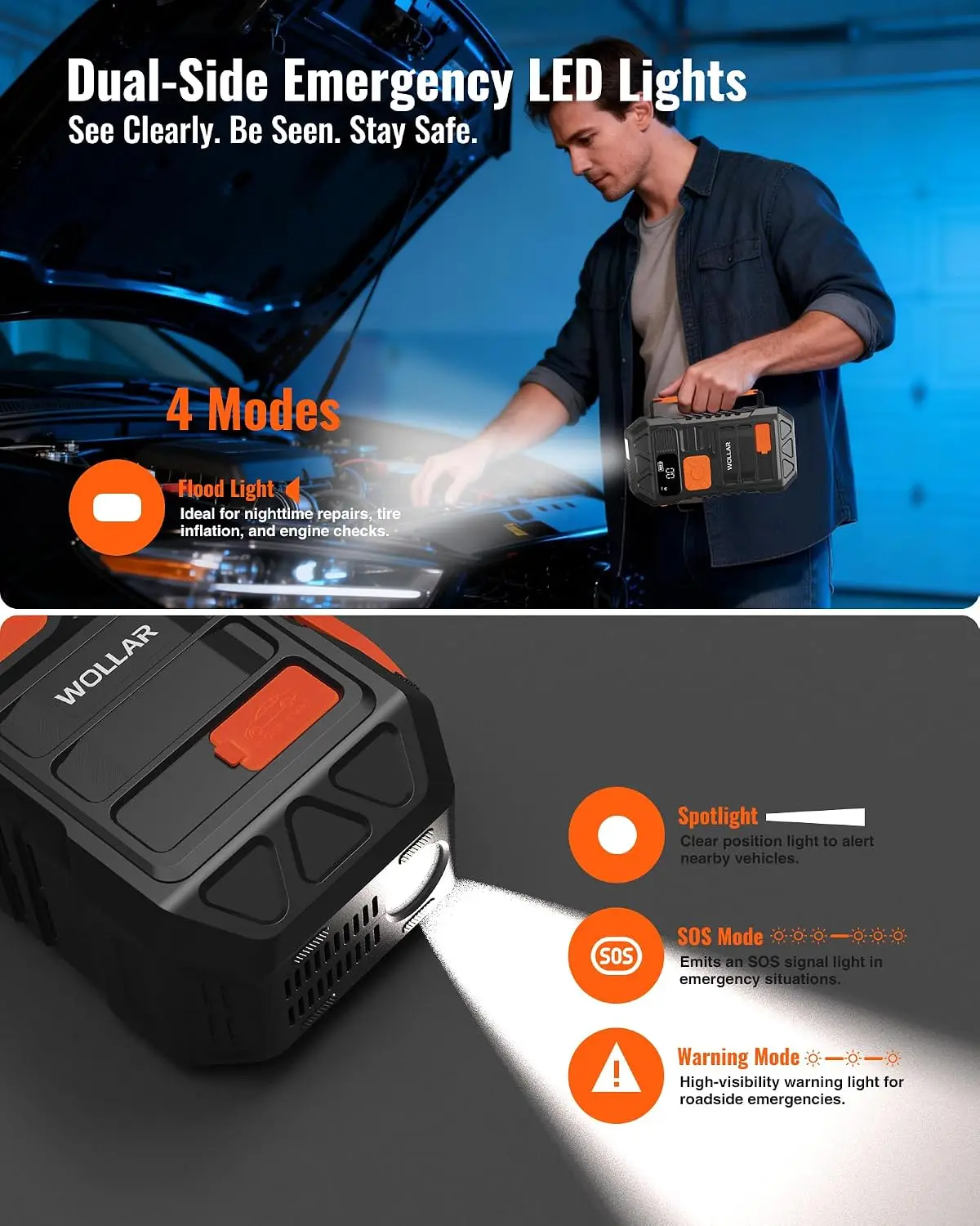 3000A Peak Jump Starter with A - огляд і ціна Portable Jump Starter