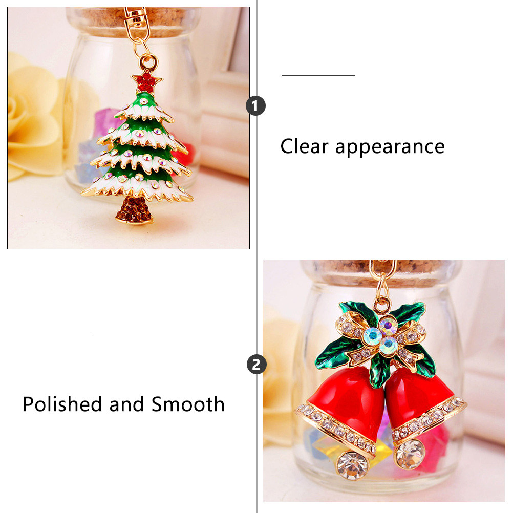 2Pcs Christmas Tree Keychain P - огляд і ціна Car Accessories Xmas Gifts