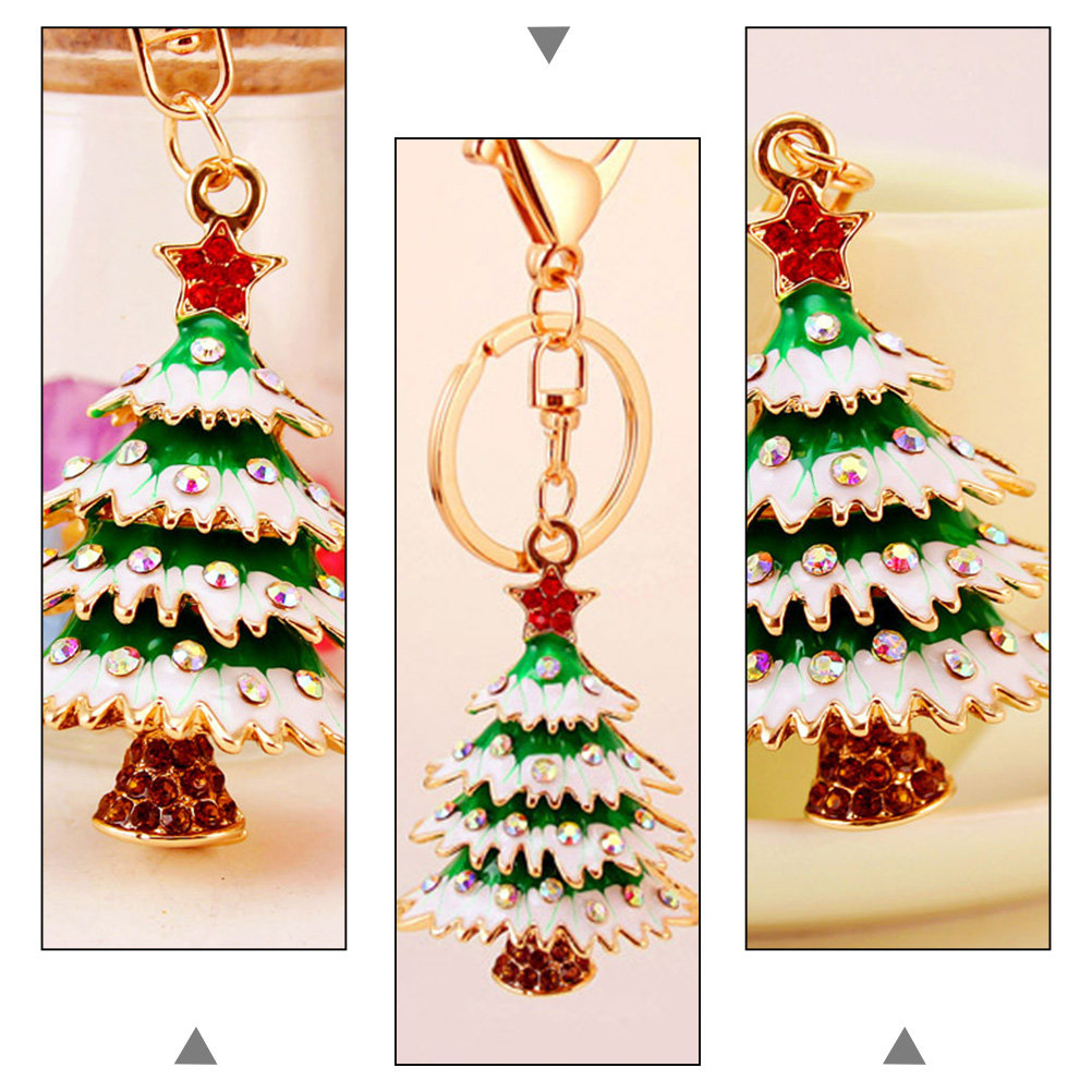 2Pcs Christmas Tree Keychain P - огляд і ціна Car Accessories Xmas Gifts