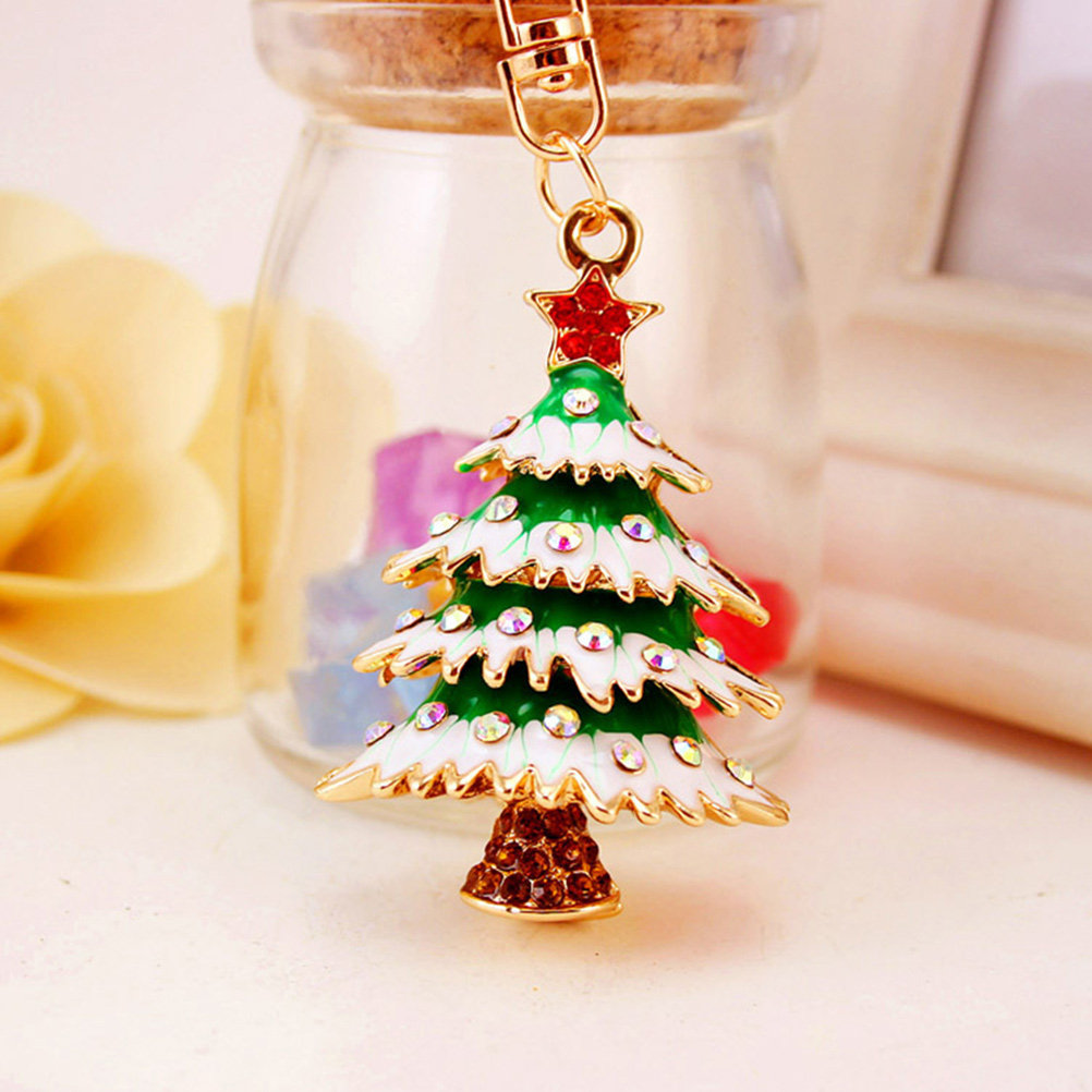 2Pcs Christmas Tree Keychain P - огляд і ціна Car Accessories Xmas Gifts
