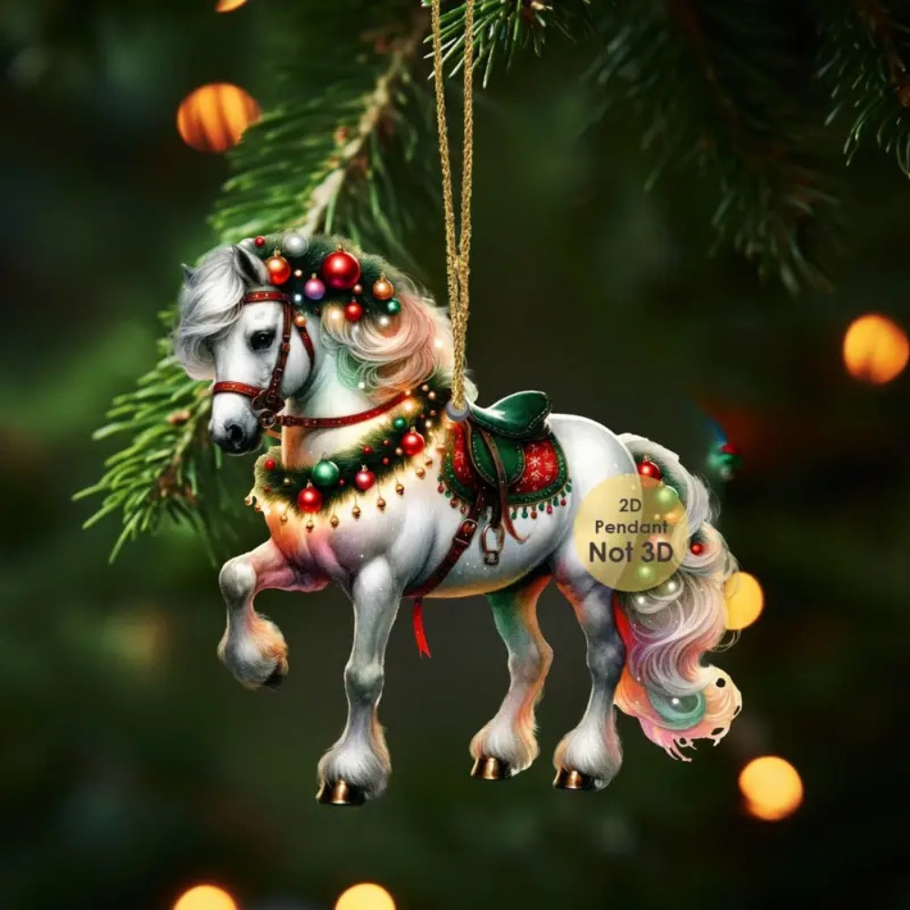 2D Flat Christmas Hanging Pend - огляд і ціна Car Accessories Xmas Gifts