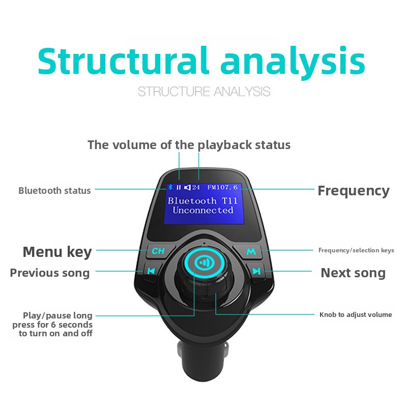 T11 Car MP3 Player FM Transmit - огляд і ціна Fm Transmitter