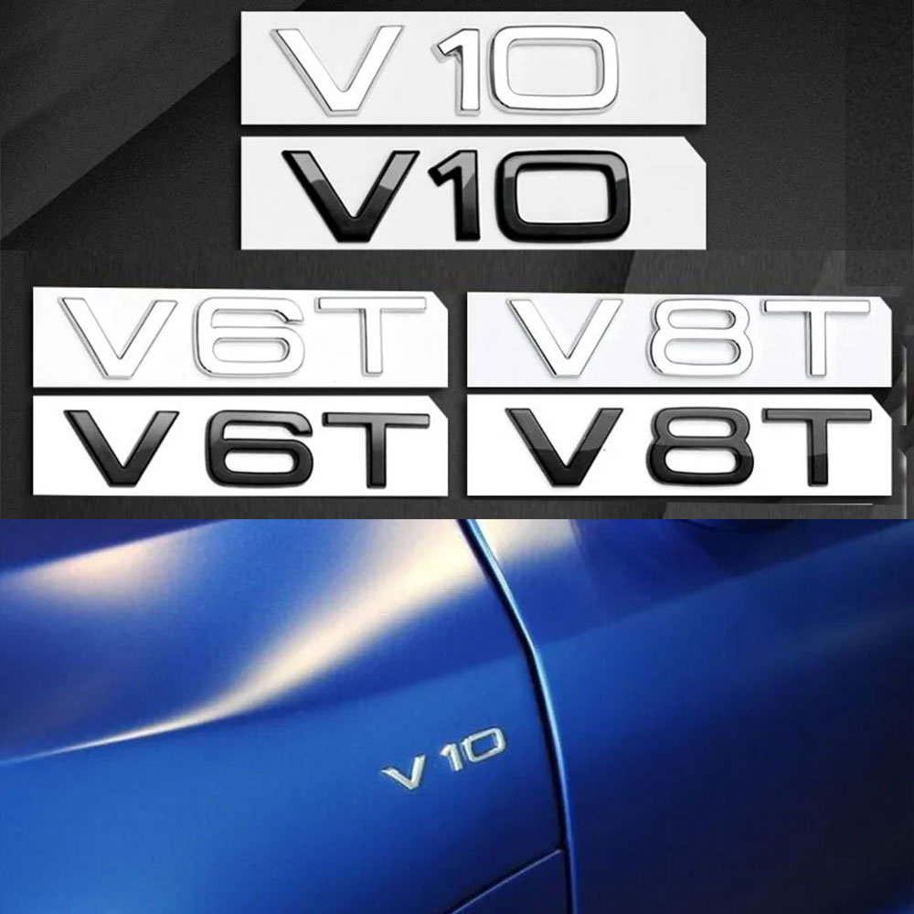 3D ABS Chrome Black Logo V6T V - огляд і ціна Car Accessories Logo