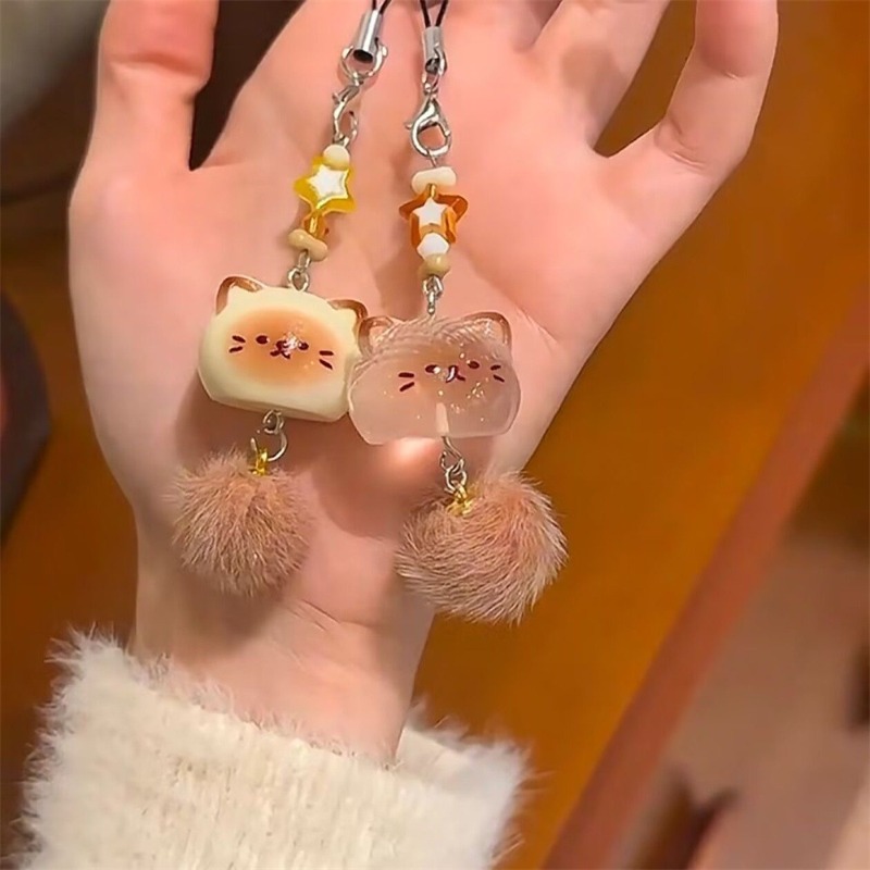5Pcs Cartoon Graffiti Cat Key  - огляд і ціна Car Accessories Xmas Gifts