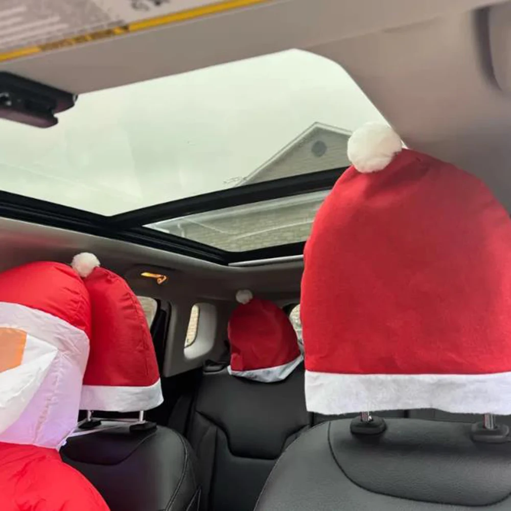 Christmas Car Headrest Cover R - огляд і ціна Car Accessories Xmas Gifts
