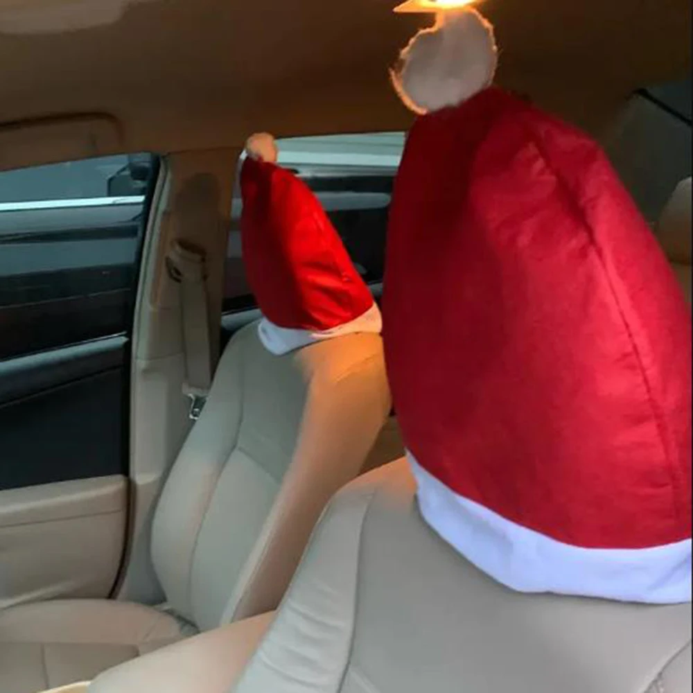 Christmas Car Headrest Cover R - огляд і ціна Car Accessories Xmas Gifts