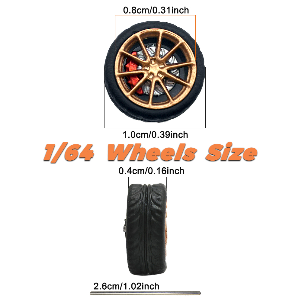 1/64 Model Car Wheels Tires 8  - огляд і ціна Car Accessories Toy