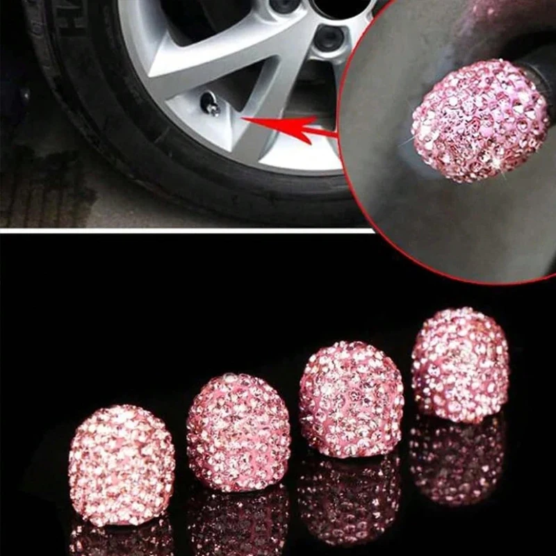 2/4PCS Diamond Car Tire Valve  - огляд і ціна Steering Wheel Cover