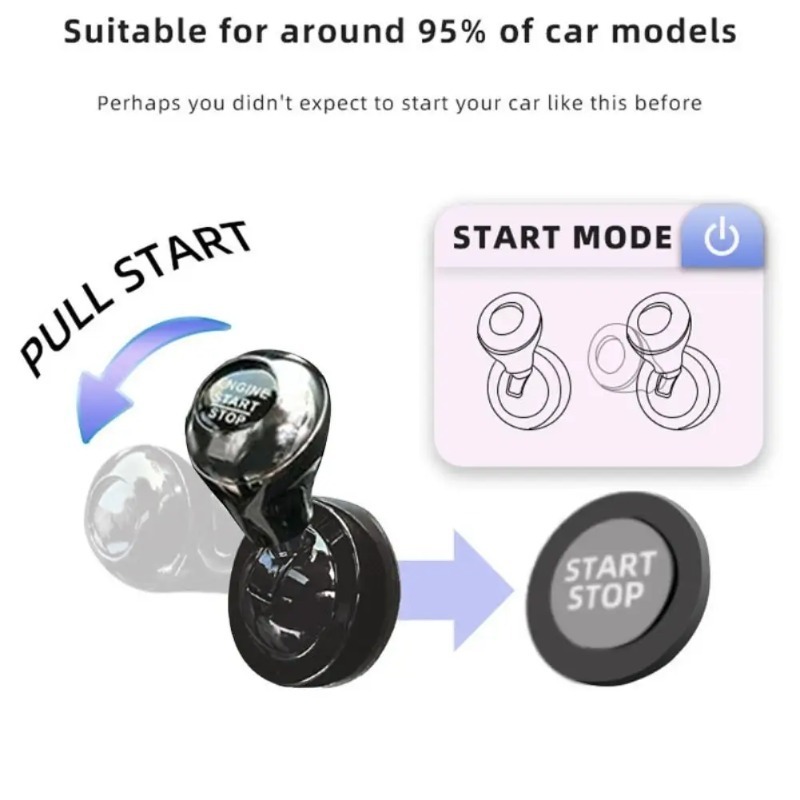Car One-Touch Start Button wit - огляд і ціна Car Accessories For Inside
