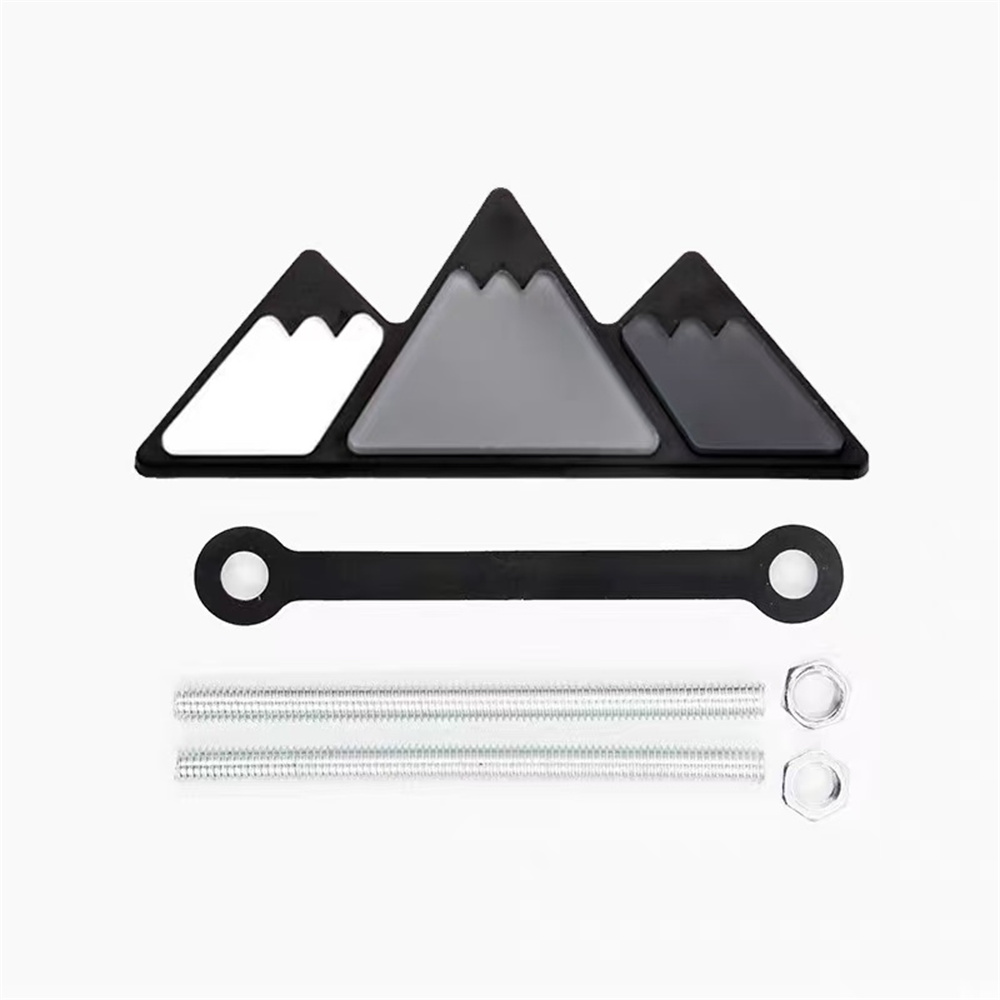 1Pc Aluminum 3D Tri Color Snow - огляд і ціна Car Accessories Logo